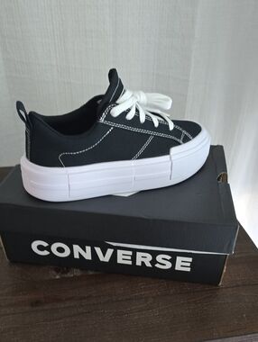 Converse Black and White Platform Low-Top Sneaker
